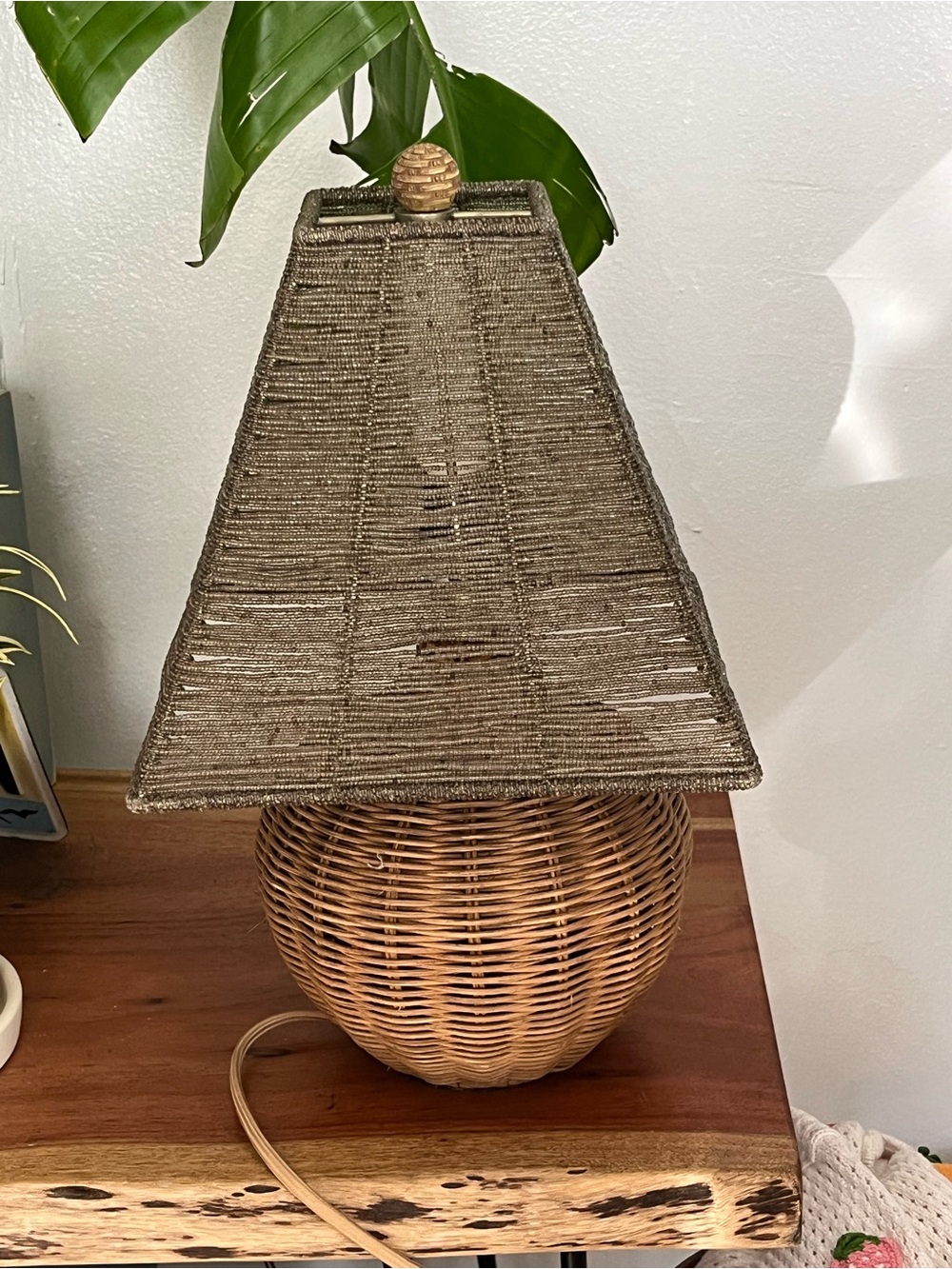 10” Seed Beaded Lamp Shade